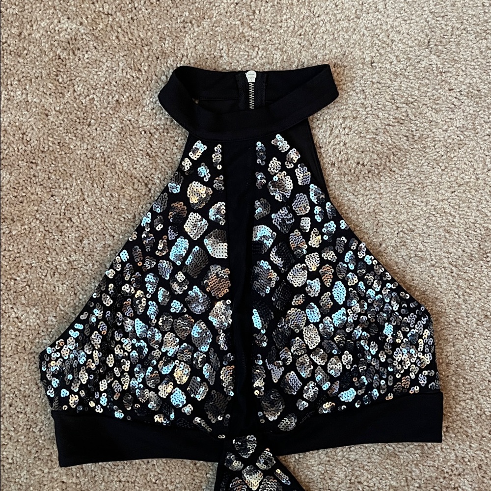 NWT Express Sequin Cut Out Fit & Flare Dress - Picture 3 of 9